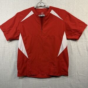 Rawlings Short Sleeve Baseball Cage Jacket Pullover Windbreaker Youth‎ Large